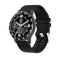 Smart Watch, Fitness Tracker Watch for Men Women with Heart Rate and Blood Pressure Monitor, IP67 Waterproof Touchscreen Digital Smartwatch for Android iOS Samsung with Sport Activity Tracker, Black