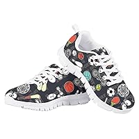 Girls Boys Shoes Mesh Tennis Sneakers Lightweight Non-Slip Running Shoes for Toddler Kids White Sole