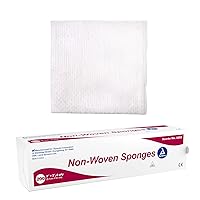 Dynarex Non-Woven Sponges, Non-Sterile Gauze, 2x2 and 4 Ply, Perfect for Facial Needs, Skin Treatment, & Wound Care, Made from Highly Absorbent Materials, 1 Sleeve of 200