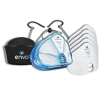 N95 Respirator Mask Kit with Exhalation Valve, Includes Headgear, 5 Individually Packaged Filters, Storage Case