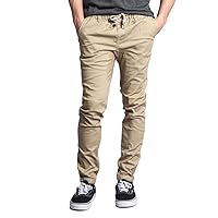 G-Style USA Mens Twill Skinny Jogger Pants