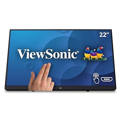 ViewSonic TD2230 22 Inch 1080p 10-Point Multi Touch Screen IPS Monitor with HDMI and DisplayPort,BLACK,BLUE
