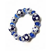 Linpeng womens minimalist Bracelets, Blue, One Size US