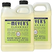 Liquid Hand Soap Refill, Cruelty Free and Biodegradable Formula, Herbal Free, Mass Skin Care, Non-Drying, Softening Cleanser, Lemon Verbena Scent, 33 OZ Each Pack, Pack of 2