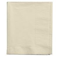Creative Converting Touch of Color 2-Ply 50 Count Paper Dinner Napkins, Ivory