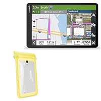 BoxWave Case Compatible with Garmin dezl OTR1010 (6 in) - AquaProof Pouch, Triple Sealed Waterproof Carrying Pouch Lanyard - Yellow