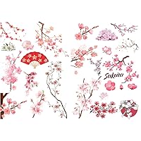 Pink Sakura Cherry Blossoms Precut Anti-UV Waterproof Decoration Album Planner Stickers Scrapbooking Diary Sticky Paper Flakes (PK091)