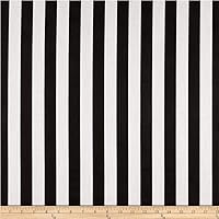 Richland Textiles 1 in. Stripe Black/White Fabric By The Yard