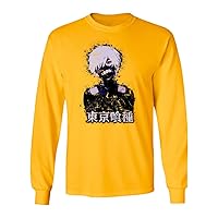 New Graphic Anime Manga Ghoul Novelty Tee Ghoul Men's Long Sleeve T-Shirt