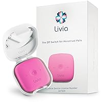 Livia Menstrual Pain Relief Device, Pink - The Off Switch for Period Pain - Portable Unit with Stick-on Pads for Period Cramps - Rechargeable - Up to 12 Hours Battery Life - Complete Kit