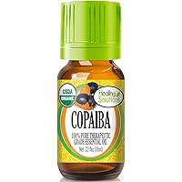 Healing Solutions Oils - 0.33 oz Copaiba Essential Oil Organic, Pure, Undiluted Copaiba Oil for Hair Diffuser Skin - 10ml