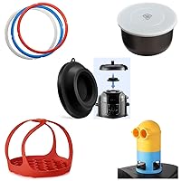 Goldlion Accessories for Ninja Foodi 5 Qt, 6.5 Qt and 8 Qt, Lid Stand, 3 Packs Sealing Rings, Inner Pot Cover, Silicone Sling and Steam Diverter
