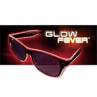 Light up Neon Rave Glasses Glow Flashing Sunglasses Light Up DJ Costume Birthday Favors Glow Party Supplies Christmas Halloween Decor, Red