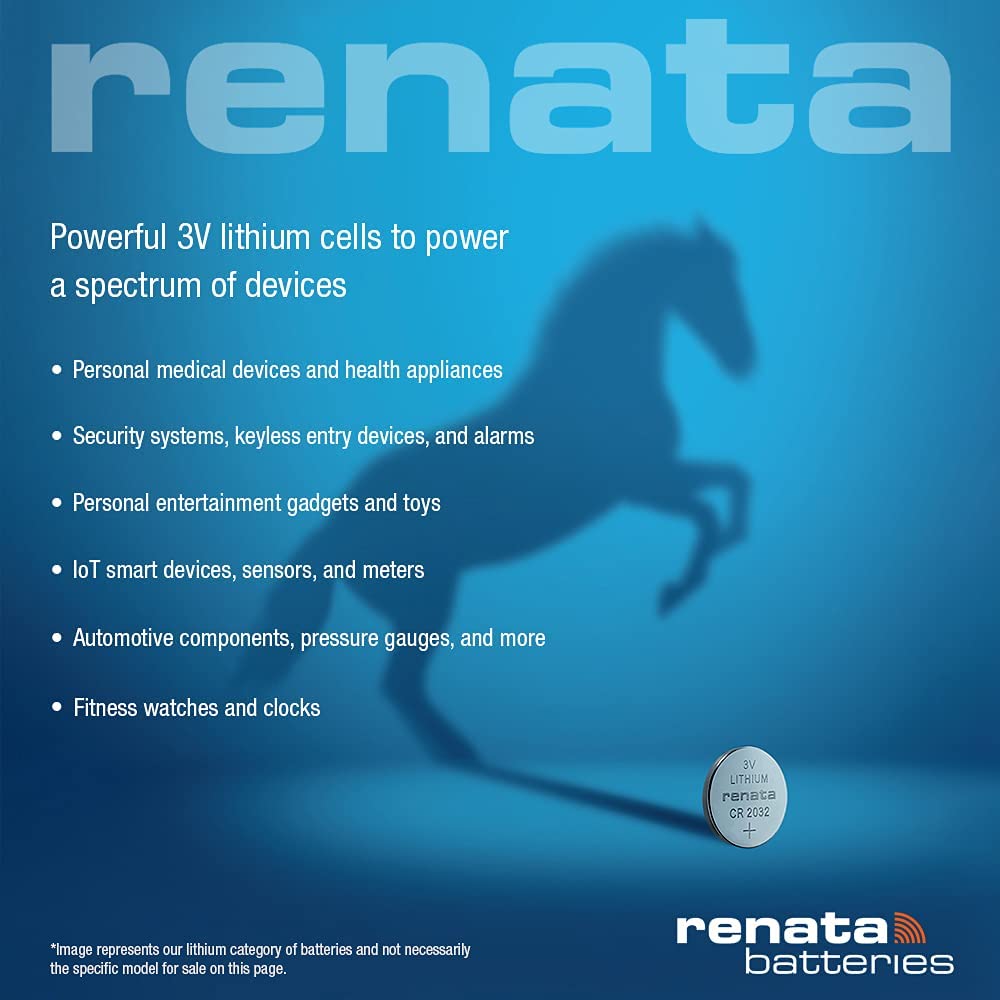 Renata Batteries CR2032 Watch Batteries 10Pcs