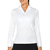 Women's Golf Polo Shirt Long Sleeve Fit T-Shirt Breathable Quick-Dry Casual Sports Work Tennis Tops