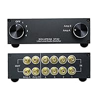 ST42 4-Way RCA Audio Switch Source Signal Input switcher selector Splitter Box (4 in 2 Out)