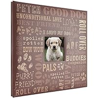 Expandable 10-Page Pet Scrapbook Album with Photo Opening Cover and 12 x 12 Inch Pages, 13.5 x 12.5 Inch, Dog