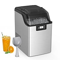 Litake Nugget Ice Maker, Rapid Ice Making in 10-15min, 44lbs/24H, 3.3lb ice Basket Capacity, 2.8L Water Tank, 52db Noise Level, Auto-Cleaning,Timer Function, Water Shortage and Water Full Reminder