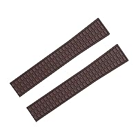 Waterproof FKM Fluororubber Rubber Watch Band 18mm 19mm Accessories Replace for Patek Strap for Philippe for Aquanaut 5067A-001 Belt (Color : Brown, Size : 19mm-Without Buckle)