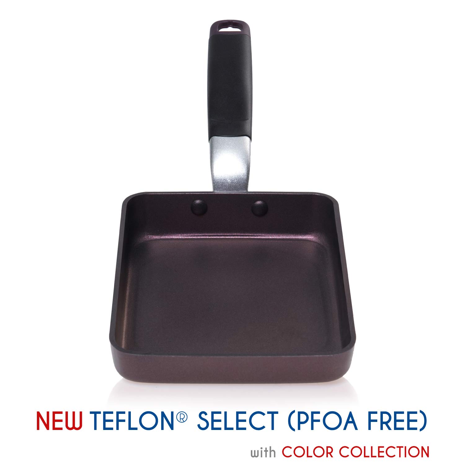 TECHEF - Tamagoyaki Japanese Omelette Pan/Egg Pan Skillet, PFOA-Free, Dishwasher Safe, Induction-Ready, Made in Korea (Purple/Medium)