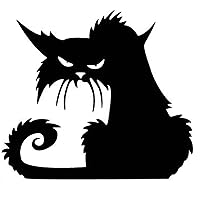 Fashionclubs Vinly Black Cat Removable Window Wall Sticker For Halloween Home Decoration,14.513.5cm