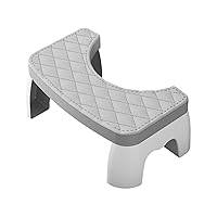 Poop Stool for Bathroom, Portable Squatting Poop Foot Stool, Toilet Poop Stool Squat Adult, Improve Posture and Comfort, Bathroom Accessories for All Ages (Gray)