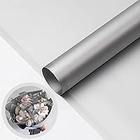 Frosted Flower Wrapping Paper White Lines Gift Packaging Florist Bouquet Supplies 20 Counts (Silver)