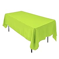 AK-Trading 60 x 126-Inch Rectangular IFR Polyester Tablecloth - Made in USA - Apple Green