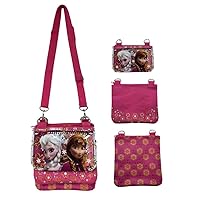 Frozen Elsa Pink Adjustable Strap Messenger Shoulder Cross Purse Bag