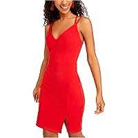 Womens Slim Bodycon Dress, Red, 9