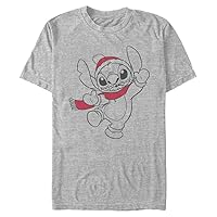 Disney Big & Tall Lilo Stitch Holiday Men's Tops Short Sleeve Tee Shirt