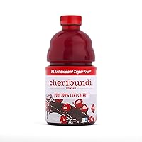 Cheribundi PURE Tart Cherry Juice - 100% Pure , No Sugar added - Pro Athlete Post Workout Recovery - Fight Inflammation and Support Muscle Recovery Drinks for Runners, Cyclists and Athletes - 32 oz (Pack of 6)
