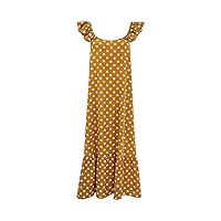 Bohemian Polka Dot Print MASI Casual Dress Casual Women's Sleeveless Robe Cute Long Womens Summer Dresses for