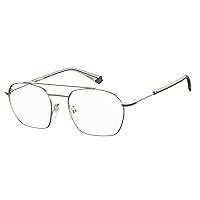 Polaroid Sunglasses PLD D385 Rectangular Prescription Eyewear Frames, Gold Grey/Demo Lens, 54mm, 19mm