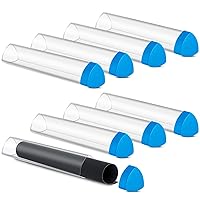 8 Pcs Prism Playmat Tube Play Mat Poster Holder Tube Easy in and Out Playmat Case for Card Game Storage Toy Card Play Mat, Won't Roll Off Surfaces(Blue, Clear)