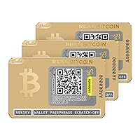 Ballet 3-Pack REAL Bitcoin, Gold Edition - The Easiest Crypto Cold Storage Card - Cryptocurrency Hardware Wallet with Multicurrency and NFT Support (Old Packaging)