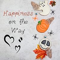 Happiness On The Way Halloween Baby Shower Guest Book: With Frame for Photo|Gift Log|Wishes and Advice|Alternatives Sign In Guestbook for Boy or Girl