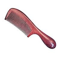 Anti-Static Handicraft Natural Violet Wood Hair Combs Round Handle Wooden Hair Combs,10PCS