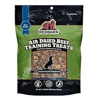 Redbarn All-Natural Air Dried Beef Training Treats for Puppies & Dogs – Grain-Free Single Protein Rewards Made in USA for Small, Medium, & Large Breeds - 8 oz Resealable Bag