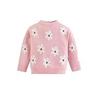 Crop Top Tween Girls Printed Sweater Round Neck Knitted Long Sleeve Tops Toddler Girl Solid Shirt