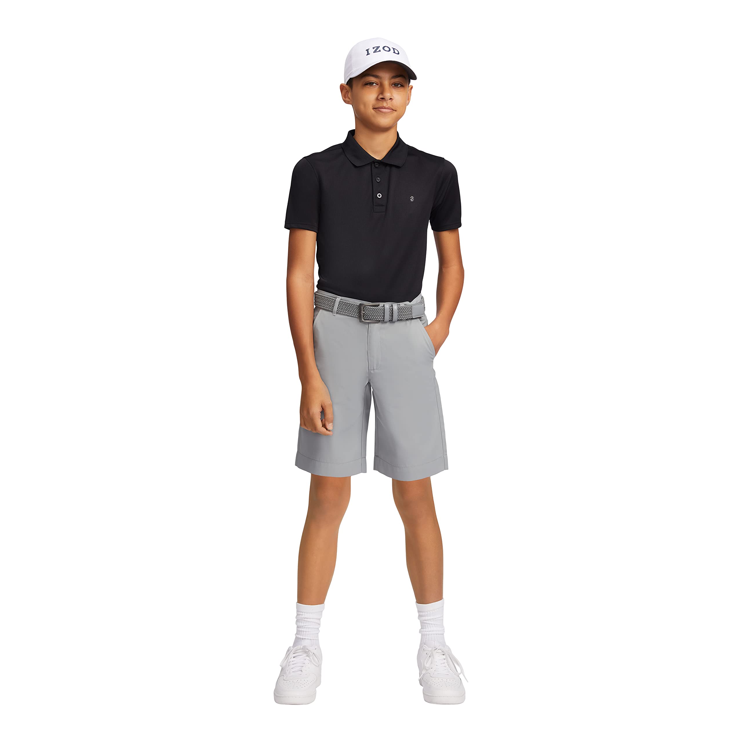 IZOD Boys' Performance Golf Swingflex Stretch Straight Fit Shorts