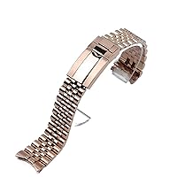 20mm Silver Gold Stainless steel WatchBands Replace For Rolex Strap For DATEJUST Watch Band Submarine Wristband Bracelet