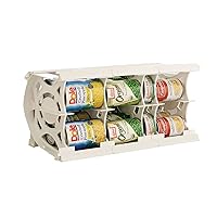 Shelf Reliance Cansolidator Cupboard 20 Cans, Stackable & Adjustable Can Organizer for Pantry, Rotating Canned Food & Soda Storage Organizer, USA Made