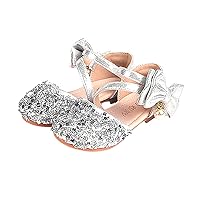 Toddler/Little Kid Girls Dress Pumps Glitter Sequins Princess Low Heels Mary Jane Party Dance Shoes Rhinestone Sandals