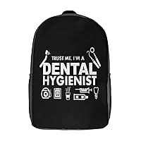 Trust Me I'm A Dental Hygienist Casual Backpack Fashion Shoulder Bags Adjustable Daypack for Work Travel Study