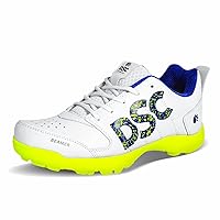 DSC Men's Cricket Shoes Size 8 UK, Beamer-Fluro Yellow-White-8