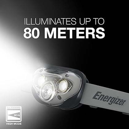 Energizer LED Headlamp PRO (2-Pack), IPX4 Water Resistant Headlamps, High-Performance Head Light for Outdoors, Camping, Running, Storm, Survival LED Light for Emergencies (Batteries Included)