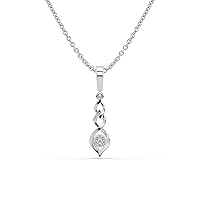 Colorless Moissanite Round Brilliant Cut 0.85TCW Diamond Unique Pendant Gift For Wife With 925 Sterling Silver