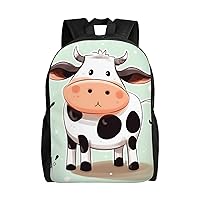 Kururi Cute Cow Polka Dot Print Backpack Laptop Backpack Waterproof Weekender Bag Travel Bag For Work Travel Hiking Camping