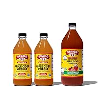 Bragg Organic Apple Cider Vinegar With the Mother 16 Ounce, 2 Pack and Organic Miracle Cleanse Apple Cider Vinegar 32 Ounce Bundle